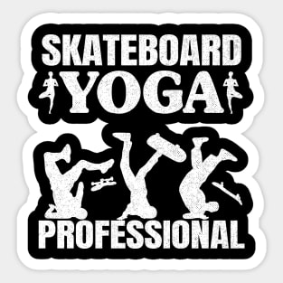 Skateboard Yoga Professional Funny Skateboard Sticker